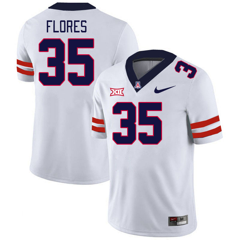 Men #35 CJ Flores Arizona Wildcats Big 12 Conference College Football Jerseys Stitched-White